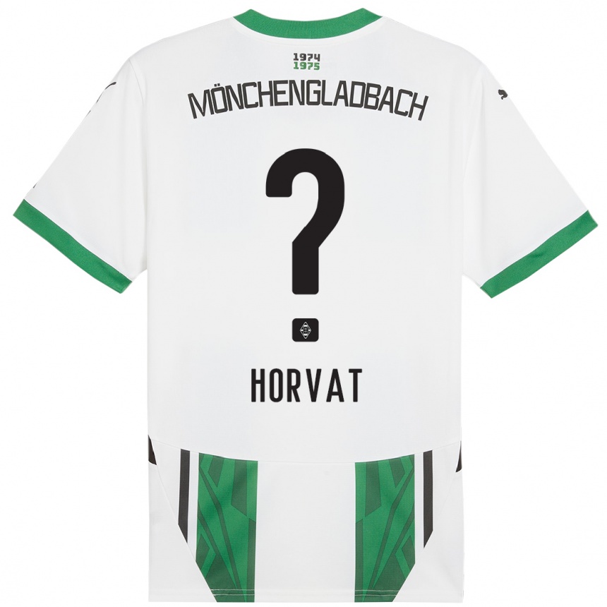 Enfant Football Maillot Niko Horvat #0 Blanc Vert Tenues Domicile 2024/25 Canada