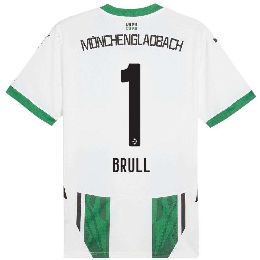 Enfant Football Maillot Maximilian Brüll #1 Blanc Vert Tenues Domicile 2024/25 Canada