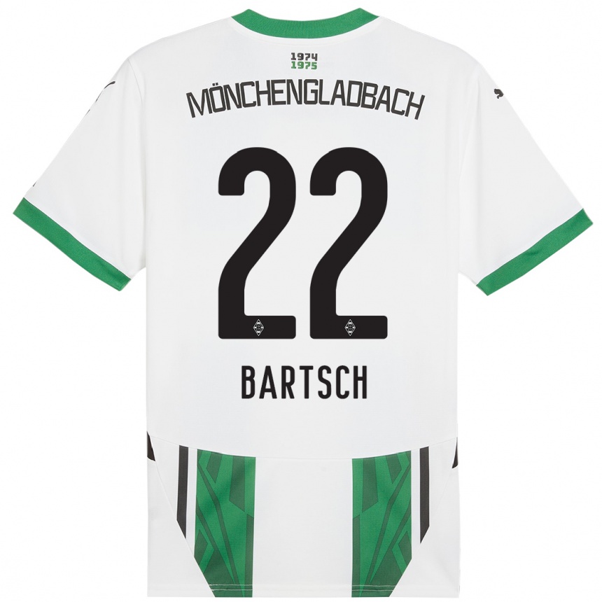 Kids Football Kristina Bartsch #22 White Green Home Jersey 2024/25 T-Shirt Canada