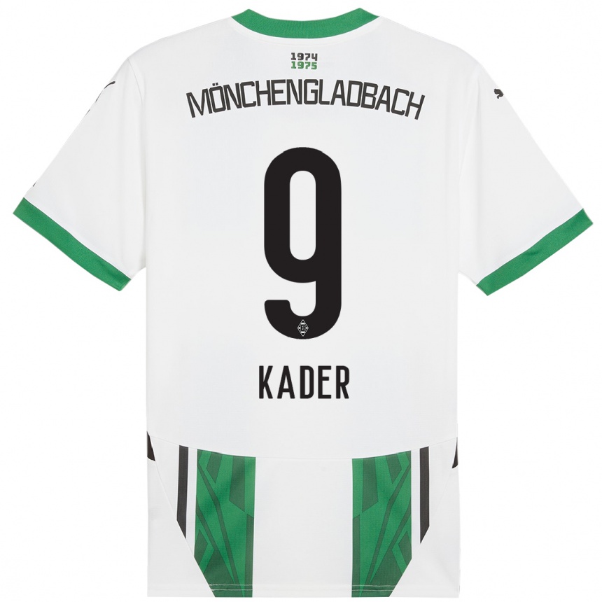 Kids Football Cagatay Kader #9 White Green Home Jersey 2024/25 T-Shirt Canada