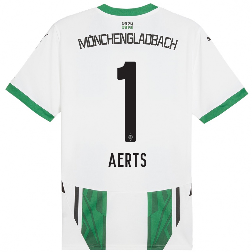 Enfant Football Maillot Liv Aerts #1 Blanc Vert Tenues Domicile 2024/25 Canada