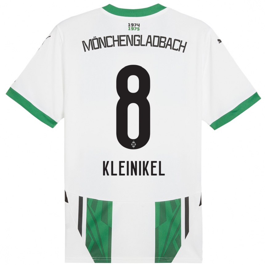 Kids Football Nadja Kleinikel #8 White Green Home Jersey 2024/25 T-Shirt Canada