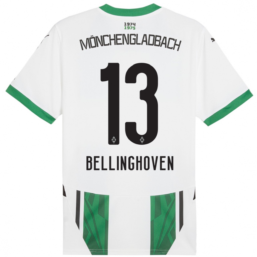 Enfant Football Maillot Christina Bellinghoven #13 Blanc Vert Tenues Domicile 2024/25 Canada