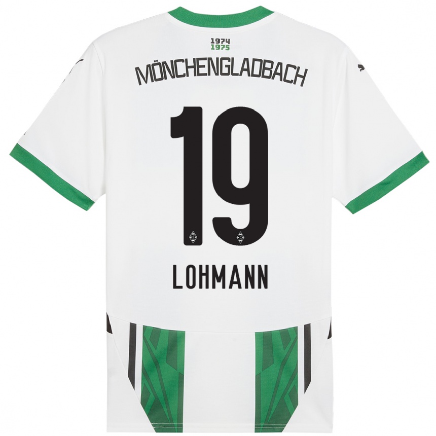 Kids Football Mona Lohmann #19 White Green Home Jersey 2024/25 T-Shirt Canada