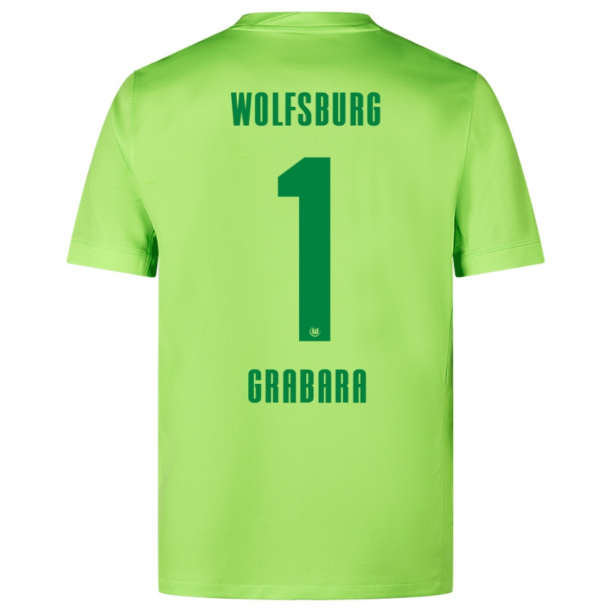 Kids Football Kamil Grabara #1 Fluorescent Green Home Jersey 2024/25 T-Shirt Canada