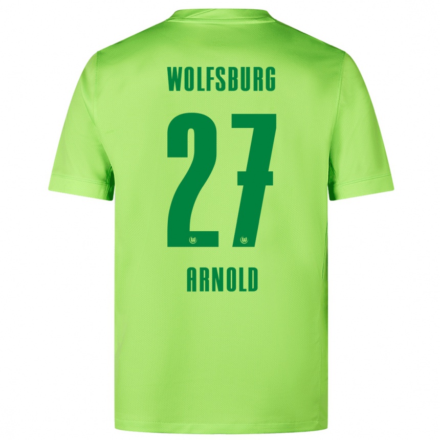 Kids Football Maximilian Arnold #27 Fluorescent Green Home Jersey 2024/25 T-Shirt Canada