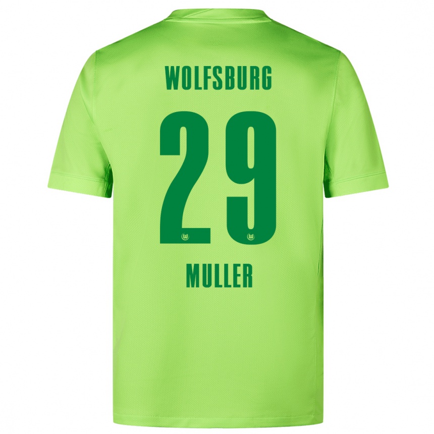 Enfant Football Maillot Marius Müller #29 Vert Fluo Tenues Domicile 2024/25 Canada