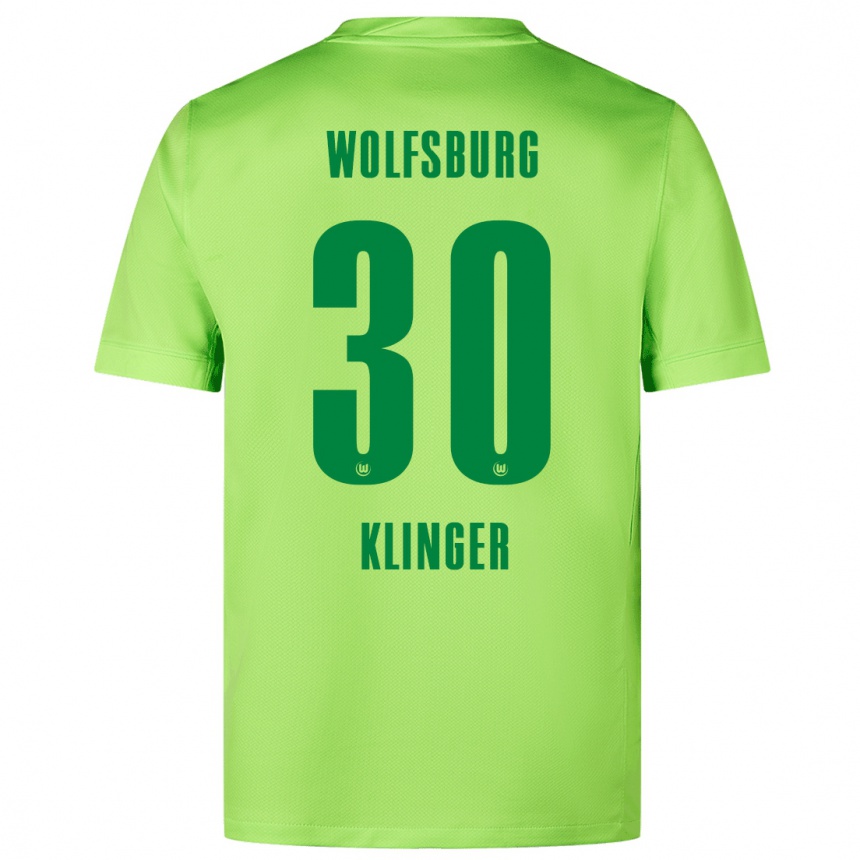 Enfant Football Maillot Niklas Klinger #30 Vert Fluo Tenues Domicile 2024/25 Canada