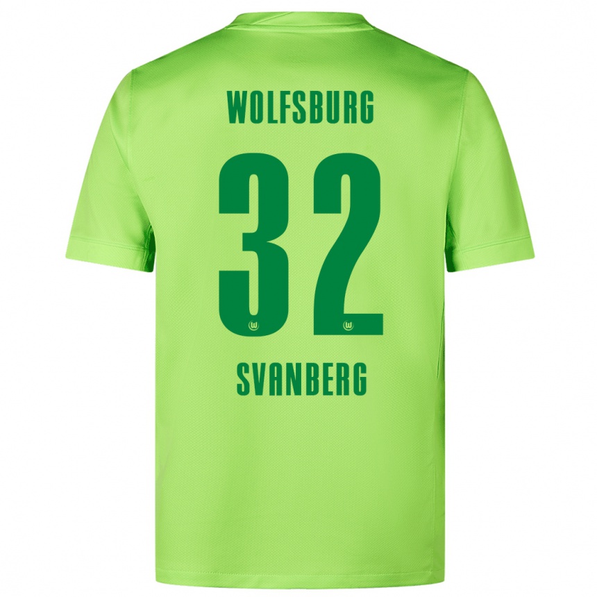 Enfant Football Maillot Mattias Svanberg #32 Vert Fluo Tenues Domicile 2024/25 Canada