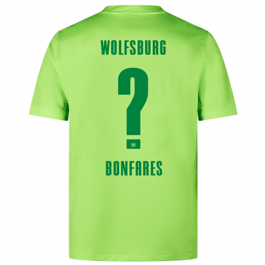 Kids Football Marouan Bonfares #0 Fluorescent Green Home Jersey 2024/25 T-Shirt Canada