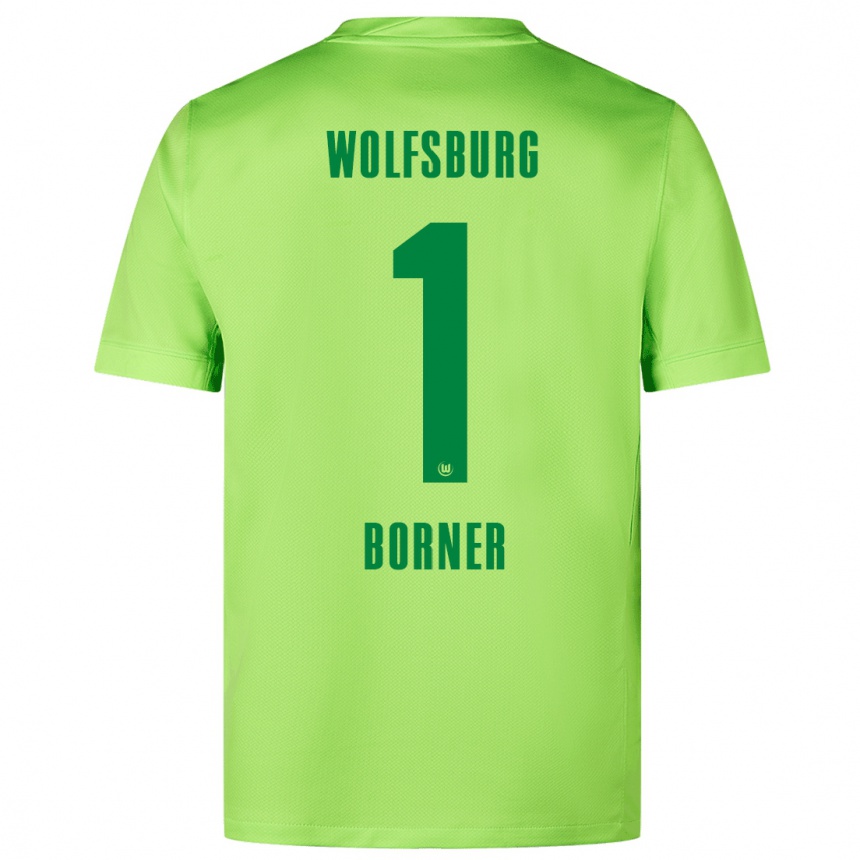 Kids Football Benedikt Börner #1 Fluorescent Green Home Jersey 2024/25 T-Shirt Canada