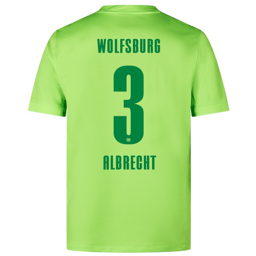 Kids Football Ben Albrecht #3 Fluorescent Green Home Jersey 2024/25 T-Shirt Canada