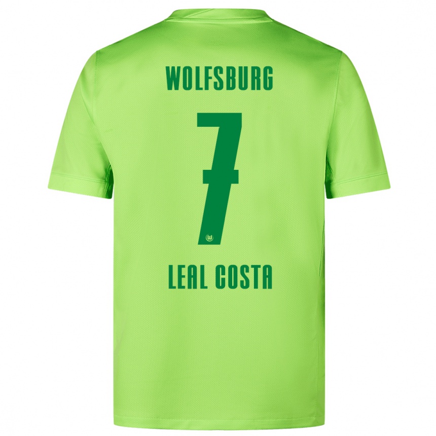 Kids Football David Leal Costa #7 Fluorescent Green Home Jersey 2024/25 T-Shirt Canada