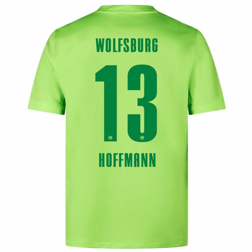 Kids Football Nils Hoffmann #13 Fluorescent Green Home Jersey 2024/25 T-Shirt Canada