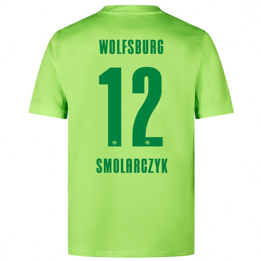 Kids Football Nelly Smolarczyk #12 Fluorescent Green Home Jersey 2024/25 T-Shirt Canada