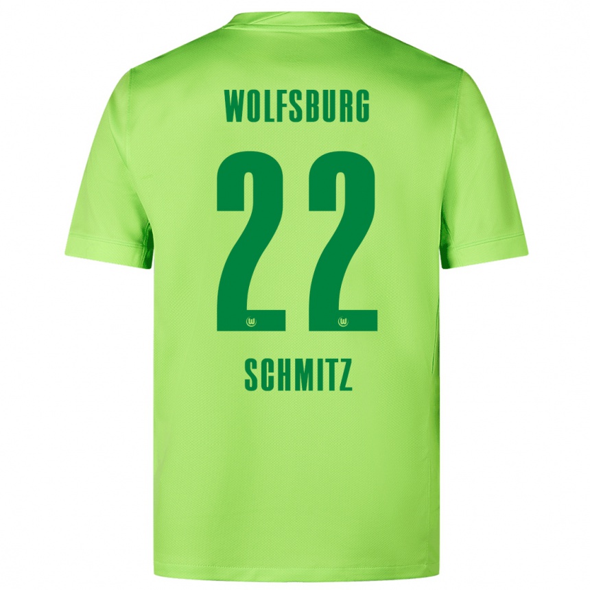 Kids Football Lisa Schmitz #22 Fluorescent Green Home Jersey 2024/25 T-Shirt Canada