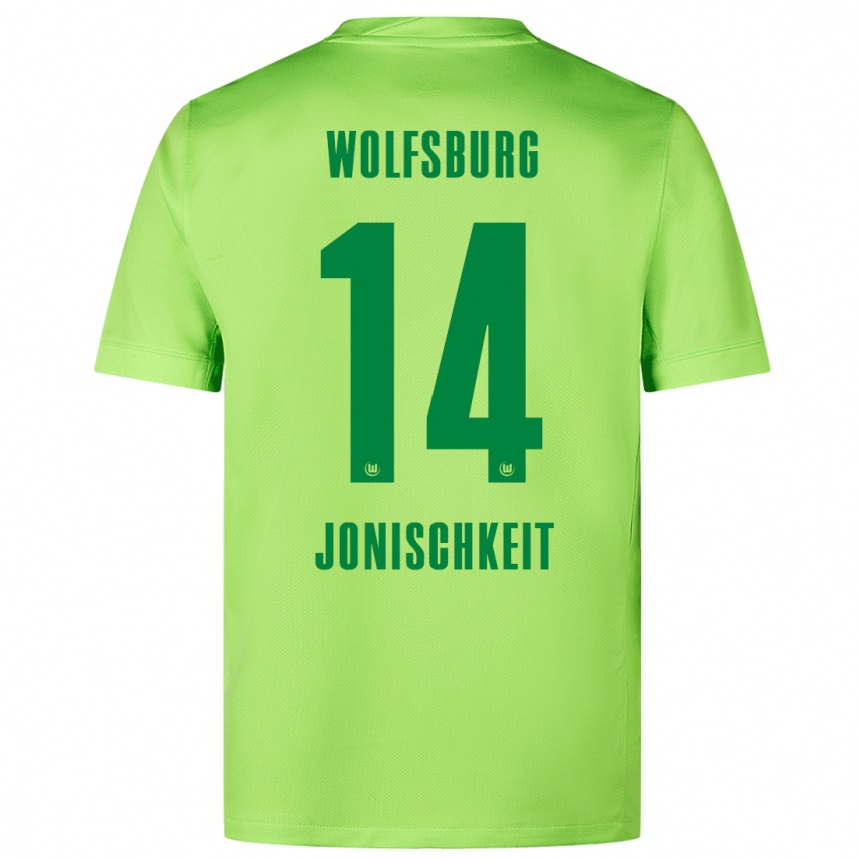 Kids Football Jamal Jonischkeit #14 Fluorescent Green Home Jersey 2024/25 T-Shirt Canada