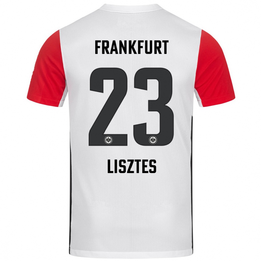 Kids Football Krisztián Lisztes #23 White Red Home Jersey 2024/25 T-Shirt Canada