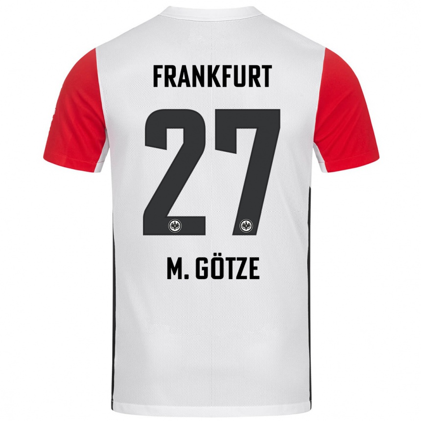 Kids Football Mario Götze #27 White Red Home Jersey 2024/25 T-Shirt Canada