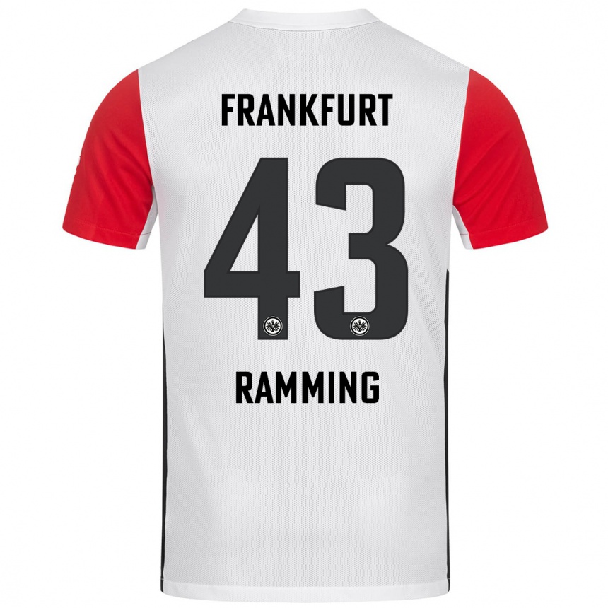 Enfant Football Maillot Nils Ramming #43 Blanc Rouge Tenues Domicile 2024/25 Canada