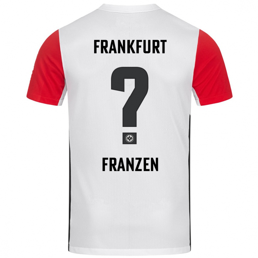 Kids Football Marlon Franzen #0 White Red Home Jersey 2024/25 T-Shirt Canada