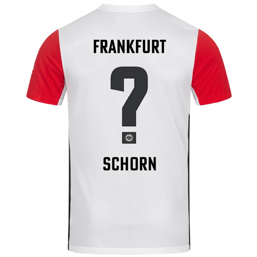 Kids Football Moritz Schorn #0 White Red Home Jersey 2024/25 T-Shirt Canada