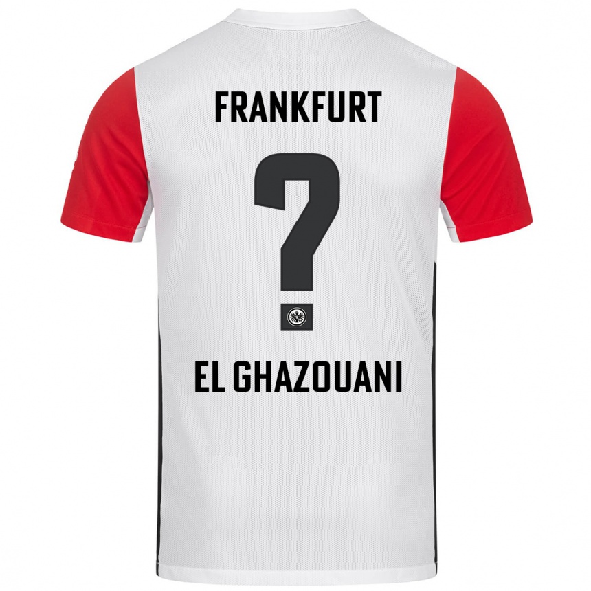 Enfant Football Maillot Mohamed El Ghazouani #0 Blanc Rouge Tenues Domicile 2024/25 Canada