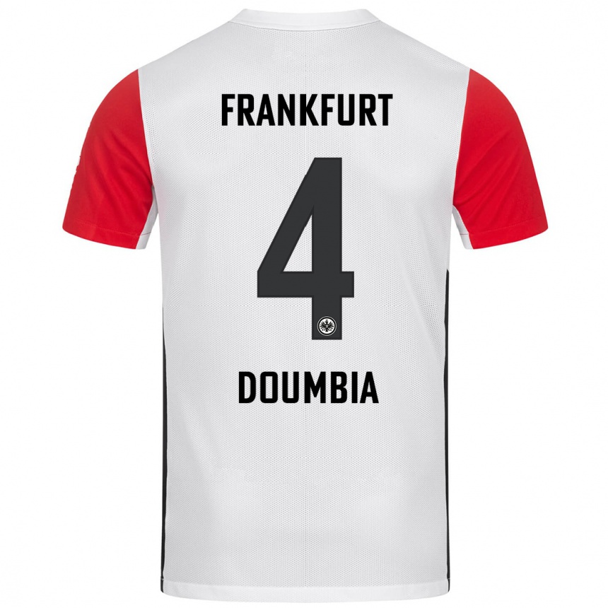 Enfant Football Maillot Fousseny Doumbia #4 Blanc Rouge Tenues Domicile 2024/25 Canada