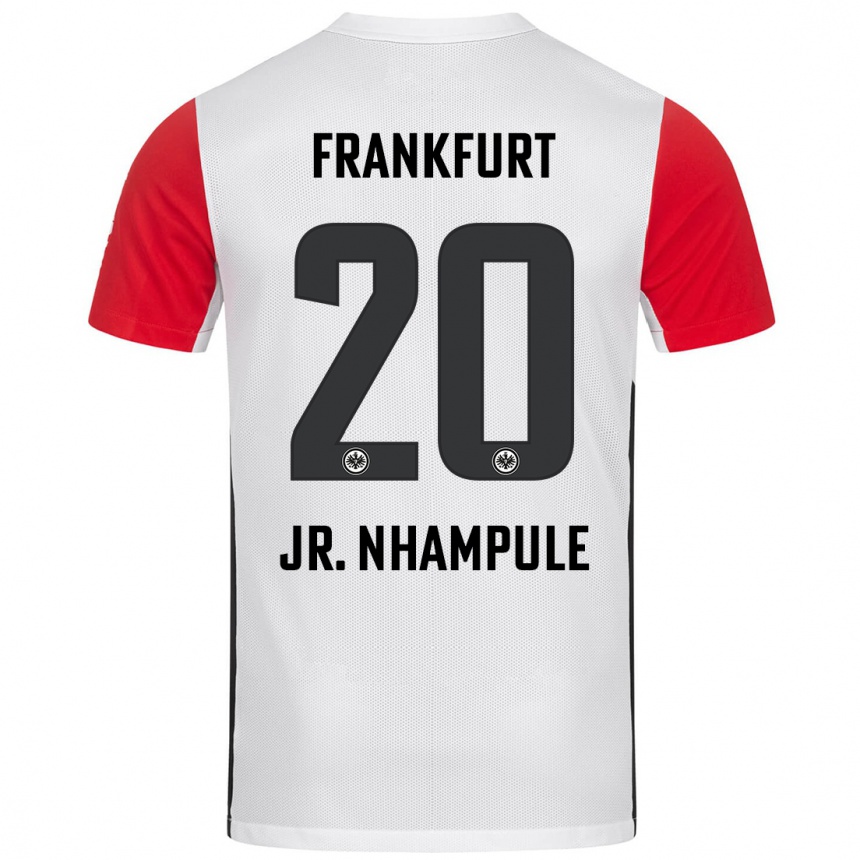 Enfant Football Maillot Antonio Junior Nhampule #20 Blanc Rouge Tenues Domicile 2024/25 Canada