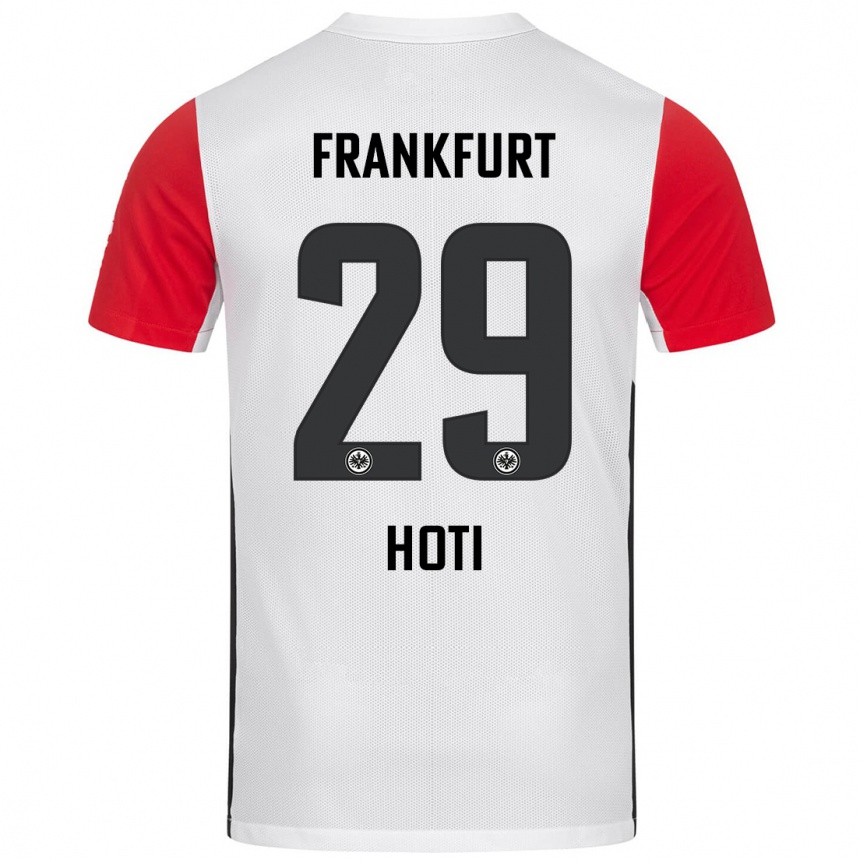 Kids Football Leart Hoti #29 White Red Home Jersey 2024/25 T-Shirt Canada