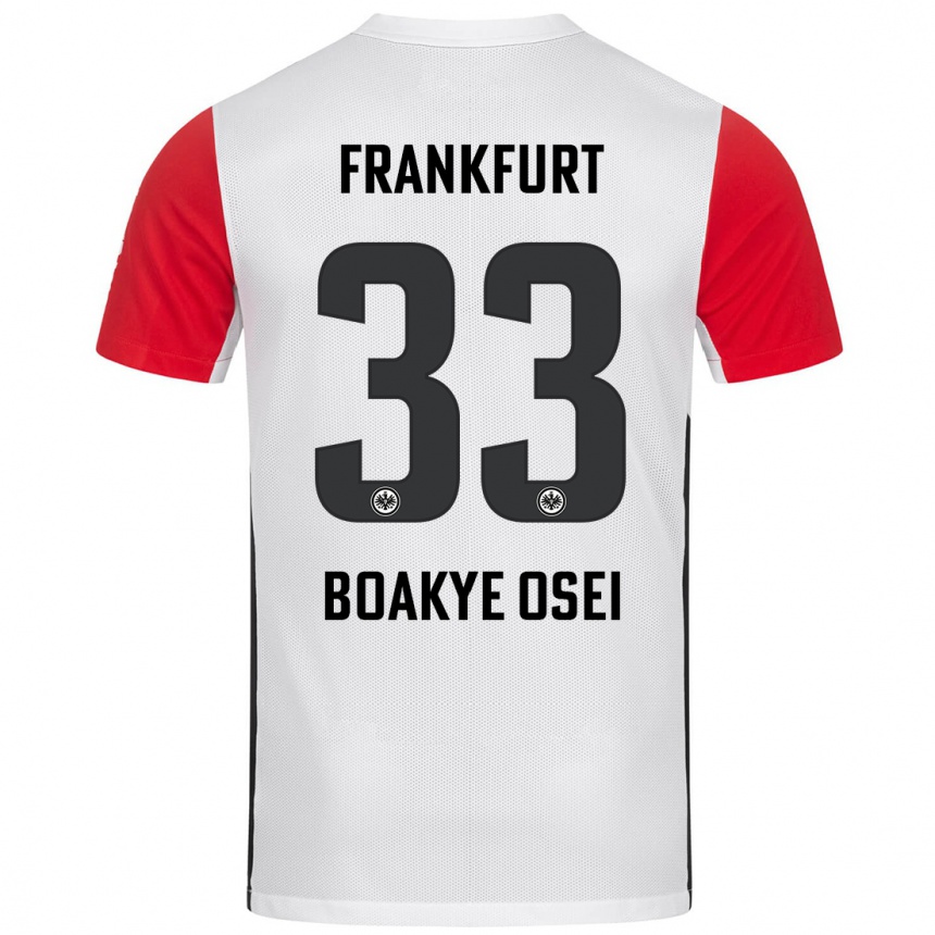 Enfant Football Maillot Derek Boakye-Osei #33 Blanc Rouge Tenues Domicile 2024/25 Canada