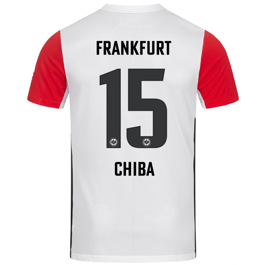 Kids Football Remina Chiba #15 White Red Home Jersey 2024/25 T-Shirt Canada