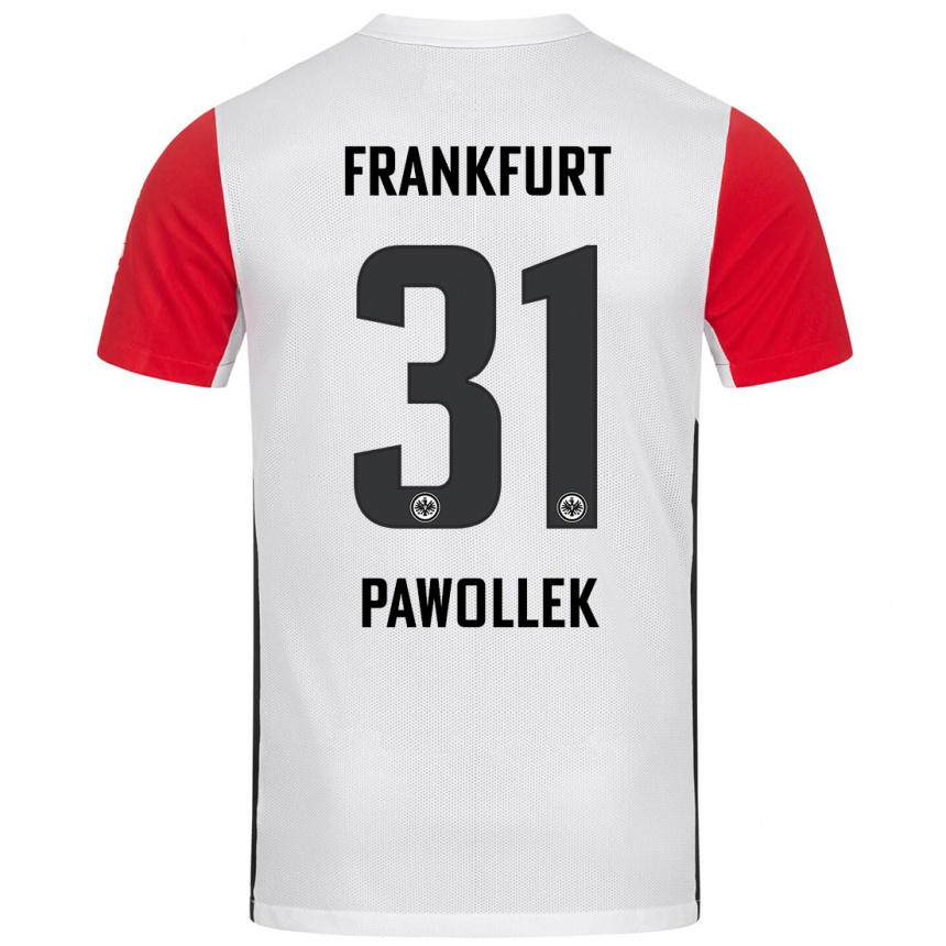 Enfant Football Maillot Tanja Pawollek #31 Blanc Rouge Tenues Domicile 2024/25 Canada