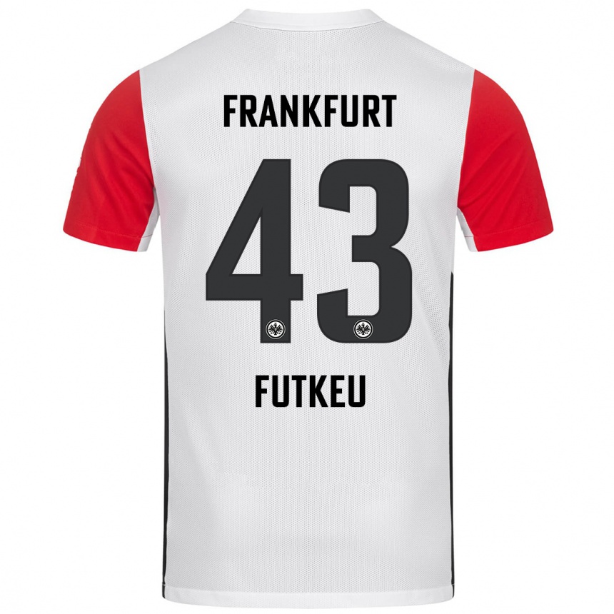 Kids Football Noel Futkeu #43 White Red Home Jersey 2024/25 T-Shirt Canada