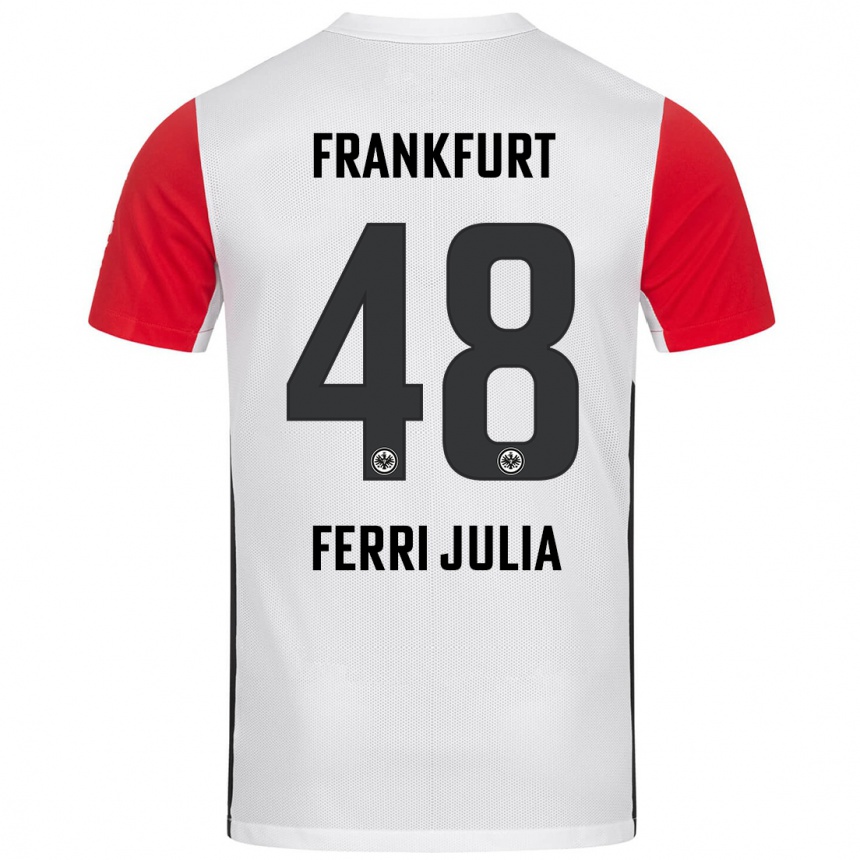 Kids Football Nacho Ferri #48 White Red Home Jersey 2024/25 T-Shirt Canada