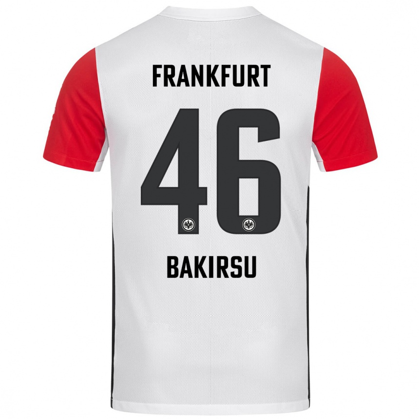 Kids Football Hüseyin Bakirsu #46 White Red Home Jersey 2024/25 T-Shirt Canada