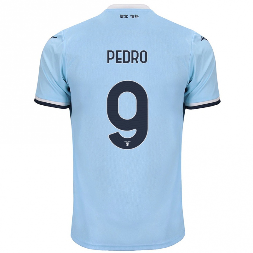 Kids Football Pedro #9 Blue Home Jersey 2024/25 T-Shirt Canada