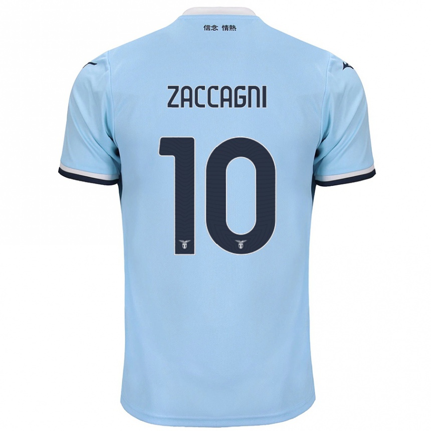 Enfant Football Maillot Mattia Zaccagni #10 Bleu Tenues Domicile 2024/25 Canada