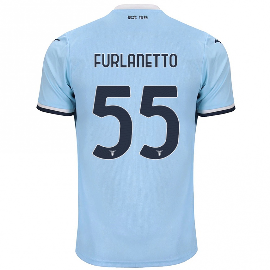 Enfant Football Maillot Alessio Furlanetto #55 Bleu Tenues Domicile 2024/25 Canada