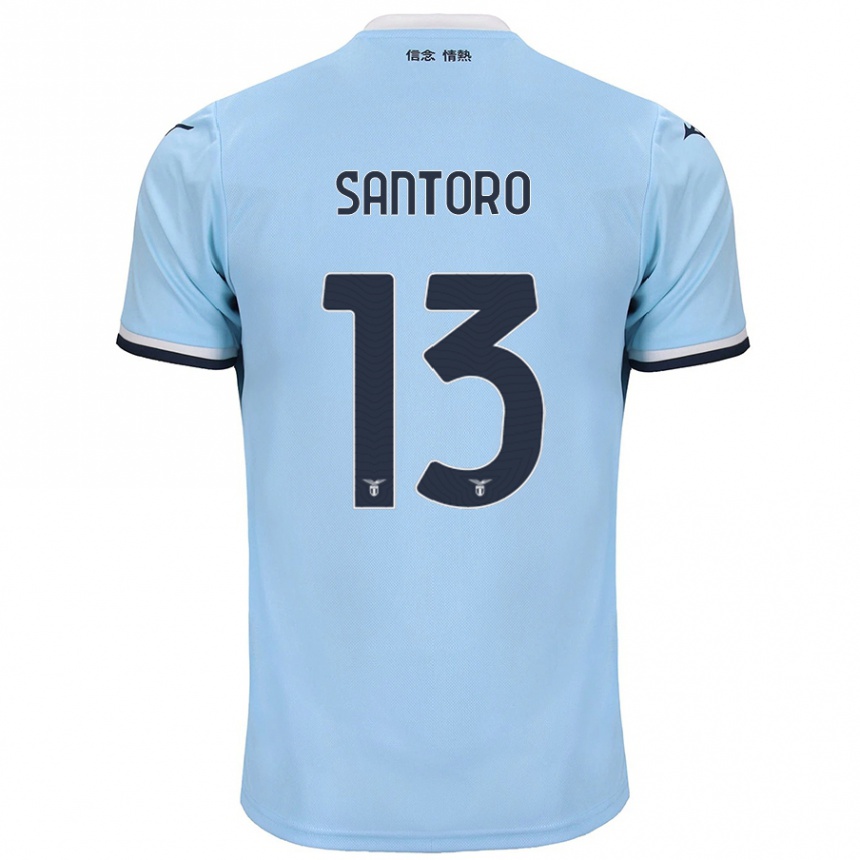 Kids Football Martina Santoro #13 Blue Home Jersey 2024/25 T-Shirt Canada