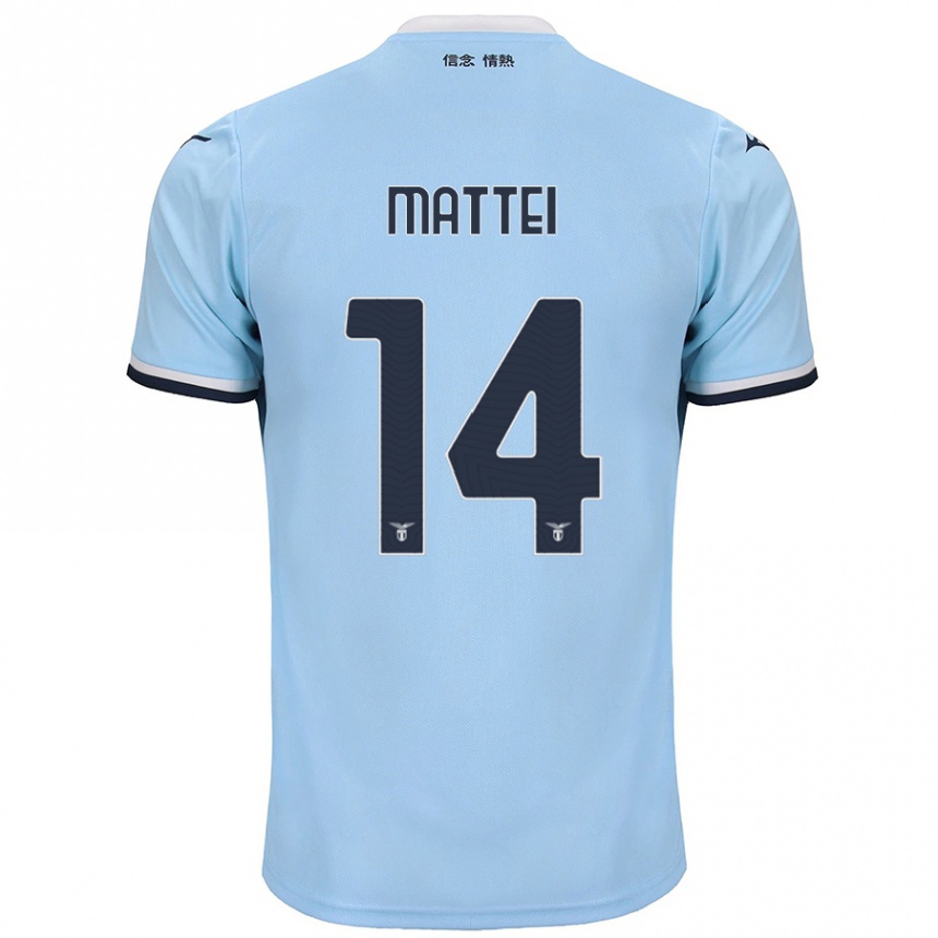 Enfant Football Maillot Sarah Mattei #14 Bleu Tenues Domicile 2024/25 Canada