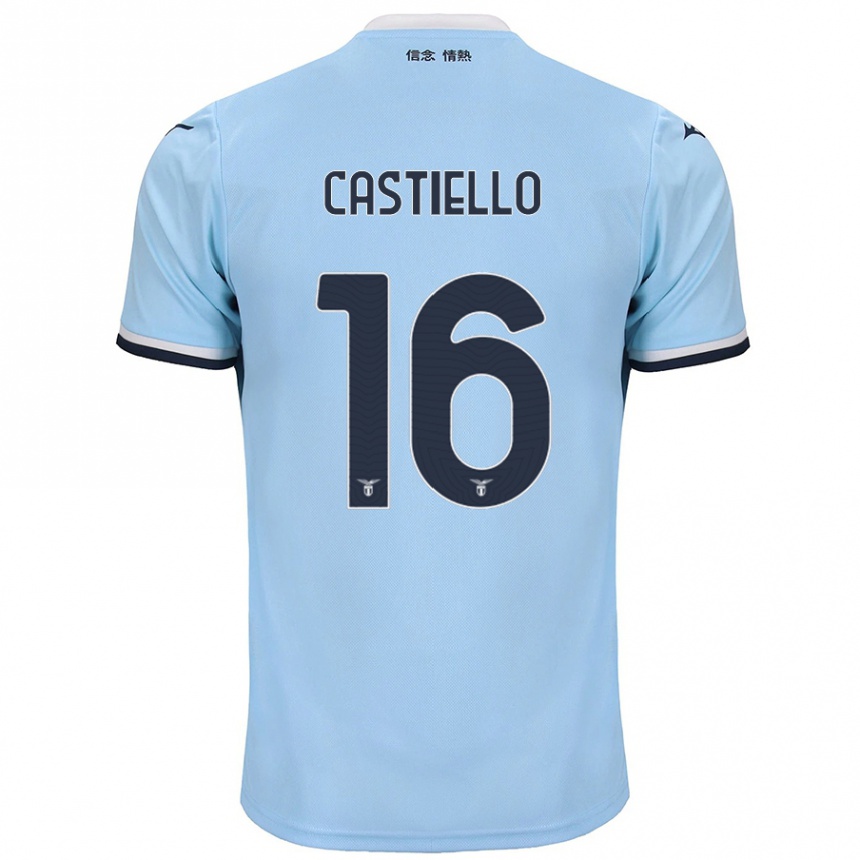 Enfant Football Maillot Antonietta Castiello #16 Bleu Tenues Domicile 2024/25 Canada