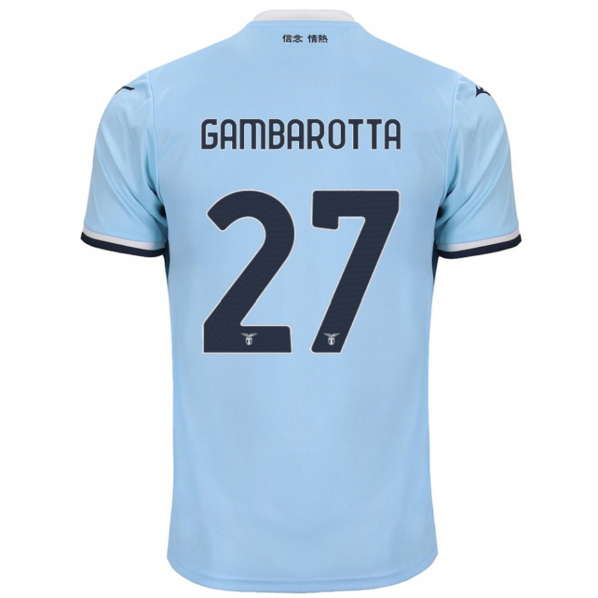 Kids Football Margot Gambarotta #27 Blue Home Jersey 2024/25 T-Shirt Canada