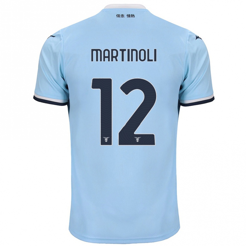 Enfant Football Maillot Elettra Martinoli #12 Bleu Tenues Domicile 2024/25 Canada