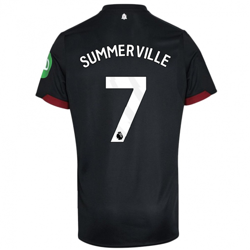 Enfant Football Maillot Crysencio Summerville #7 Noir Blanc Tenues Extérieur 2024/25 Canada