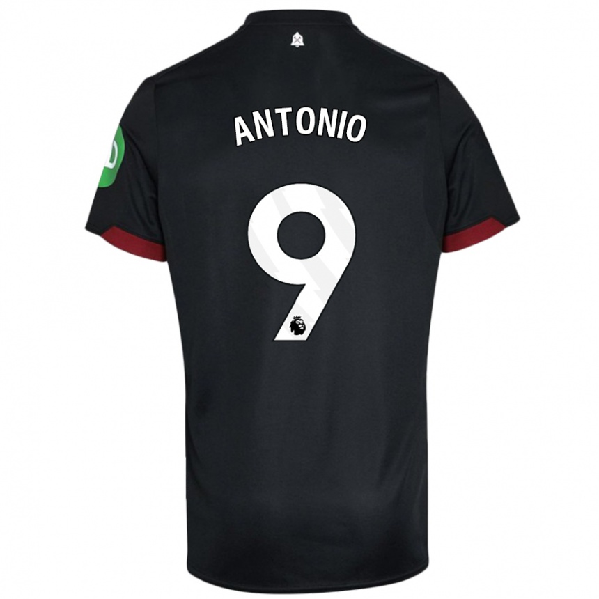 Kids Football Michail Antonio #9 Black White Away Jersey 2024/25 T-Shirt Canada