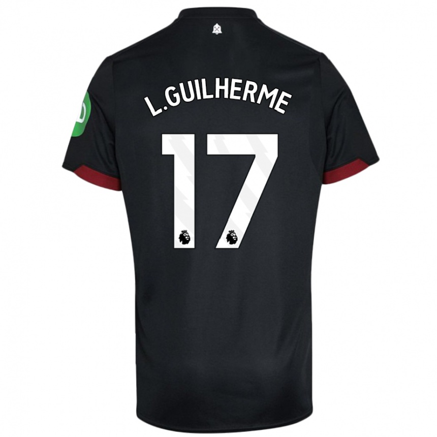 Enfant Football Maillot Luis Guilherme #17 Noir Blanc Tenues Extérieur 2024/25 Canada