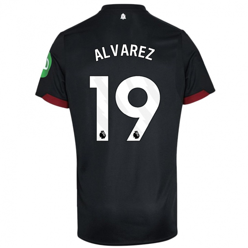 Enfant Football Maillot Edson Alvarez #19 Noir Blanc Tenues Extérieur 2024/25 Canada