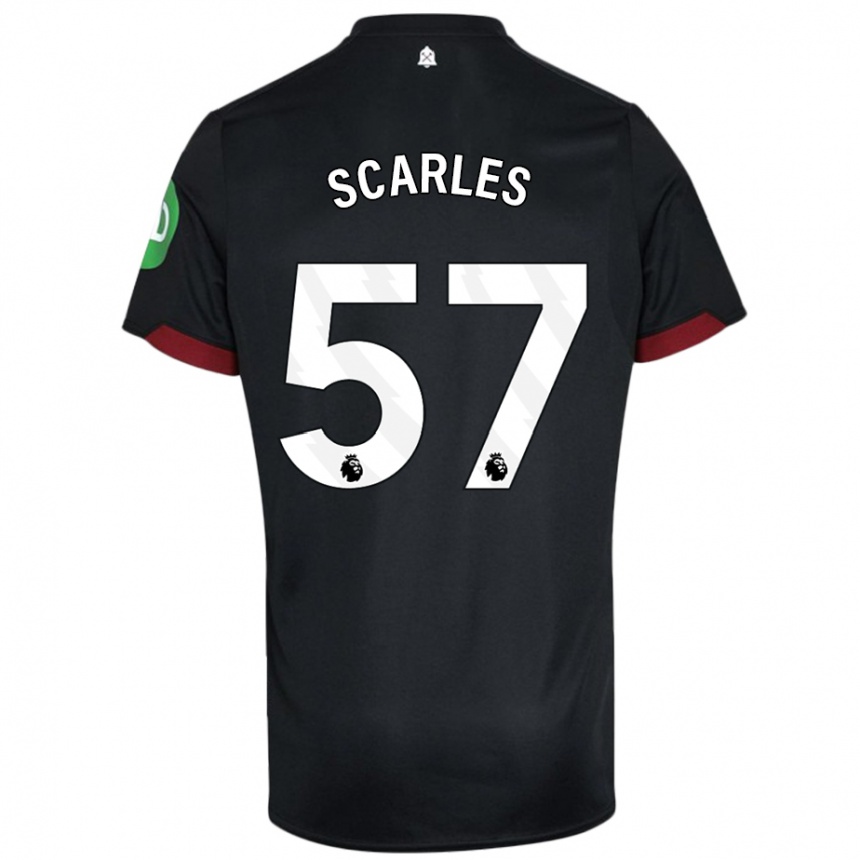 Enfant Football Maillot Oliver Scarles #57 Noir Blanc Tenues Extérieur 2024/25 Canada