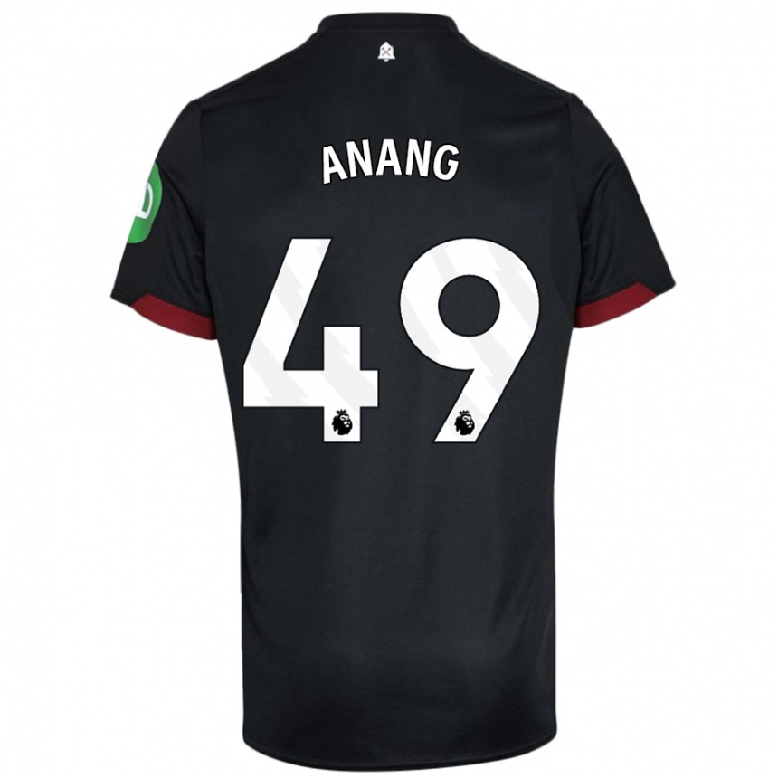 Kids Football Joseph Anang #49 Black White Away Jersey 2024/25 T-Shirt Canada